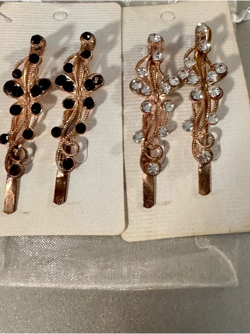 Vintage Rose Gold Tone Barrettes
